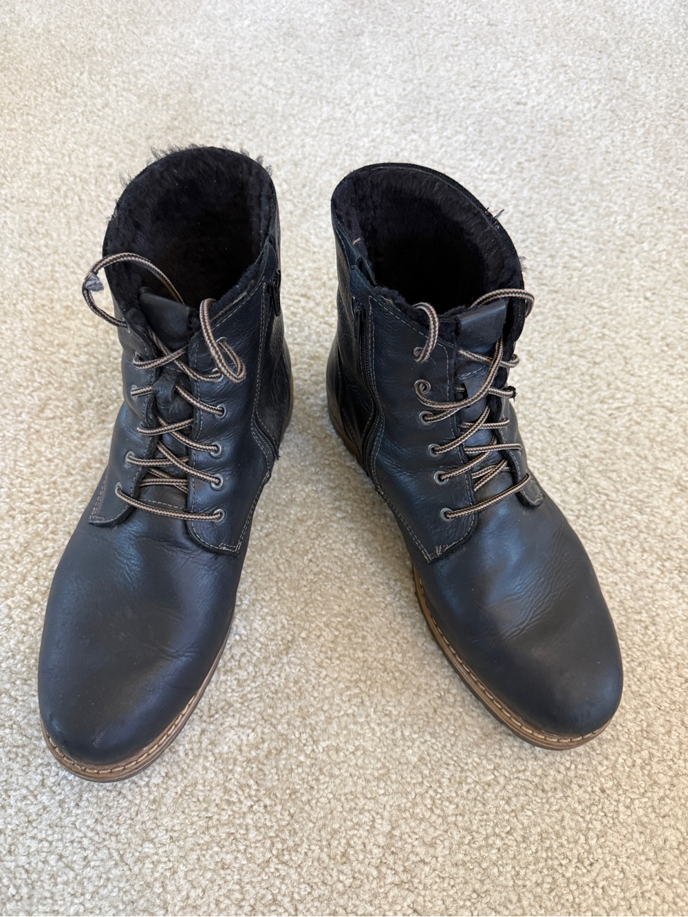 Overland Men's Black Leather Lace-Up Ankle Boots